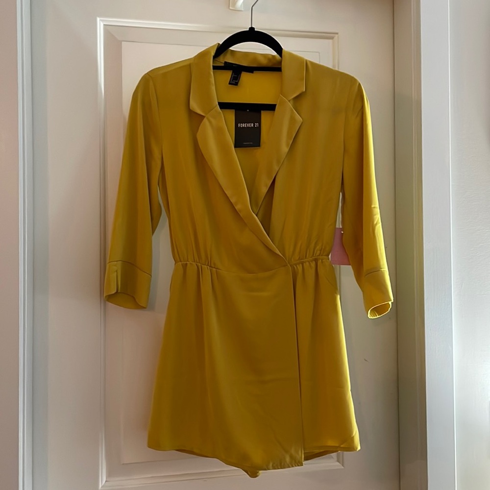 Forever 21 romper dress yellow